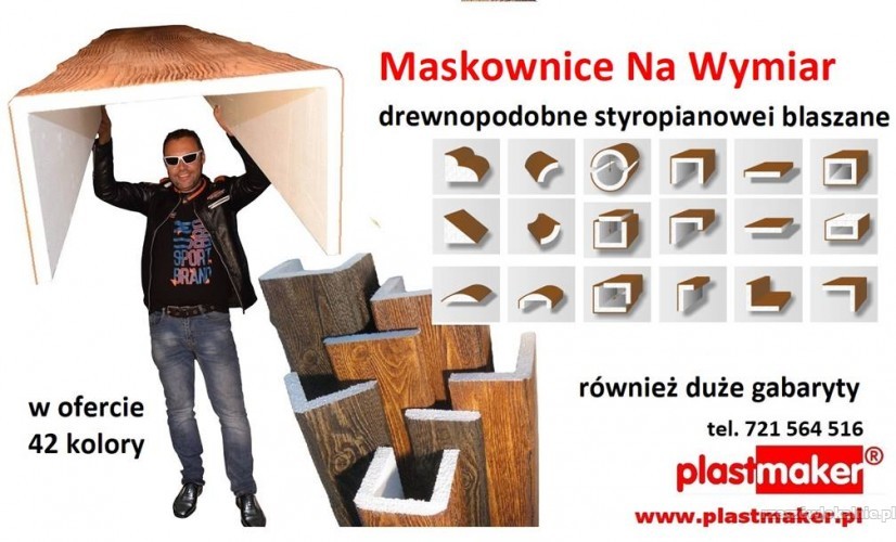 Maskownice drewnopodobne na wymiar zabudowy nie belki drewniane