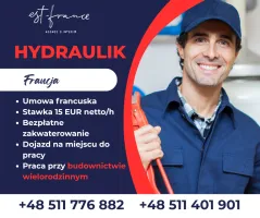 PRACA OD ZARAZ - HYDRAULIKA - FRANCJA!